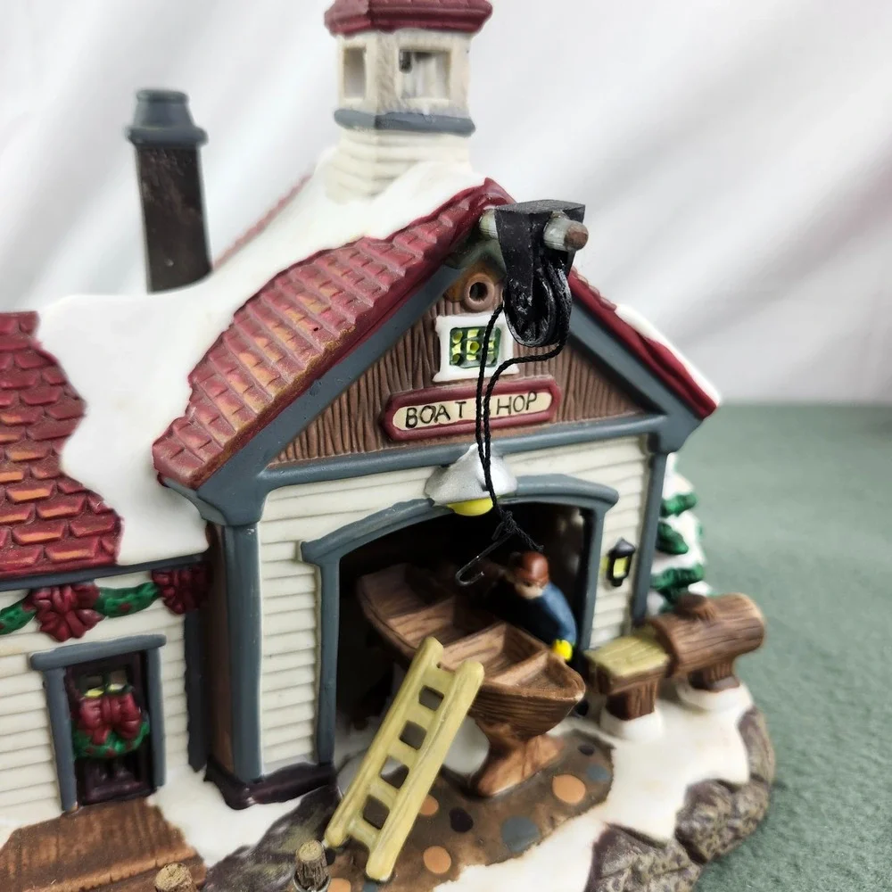 Santa's Workbench Collection Towne Series Salty Dog Boat Shop Christmas Village